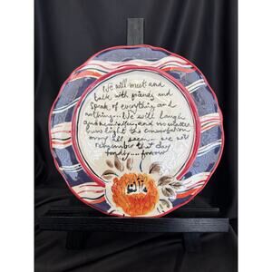 Anthropologie Friendship Script Quote Colorful Giving Plate